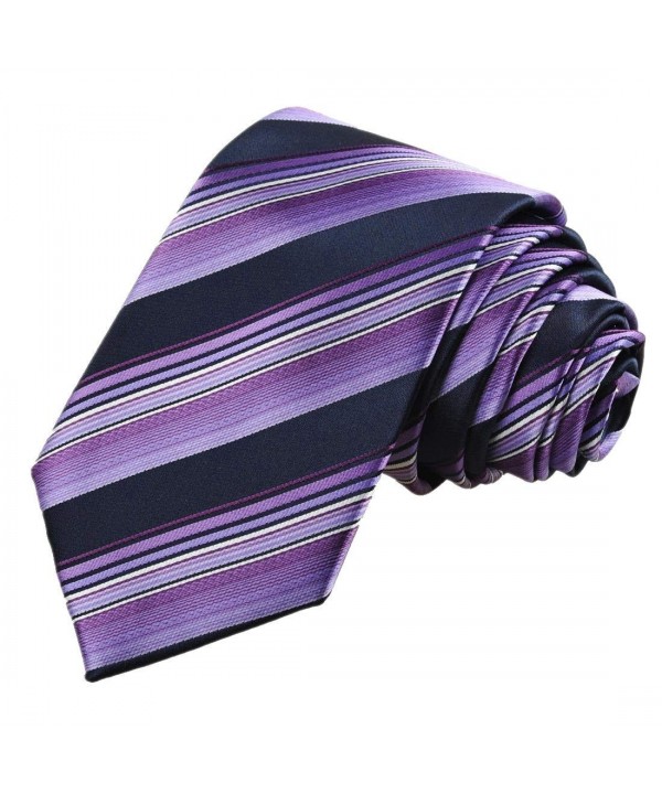 Striped Purple Necktie Wedding Holiday