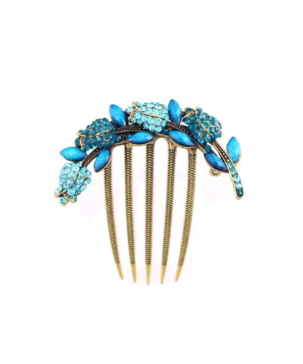 Antique Brass Rhinestone Tulips French Antique Brass Rhinestone Tulips French