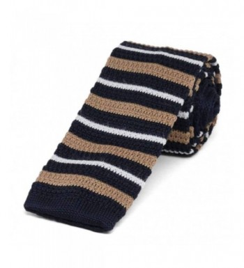 TieMart Navy Casual Stripe Skinny