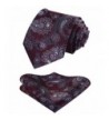 HISDERN Paisley Floral Handkerchief Necktie