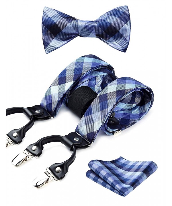 HISDERN Stripe Suspenders Pocket Adjustable