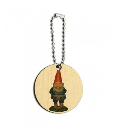 Garden Gnome Wooden Round Chain