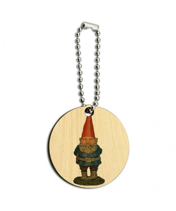 Garden Gnome Wooden Round Chain