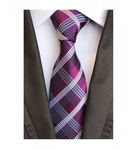 Purple Checks Jacquard Formal Neckties