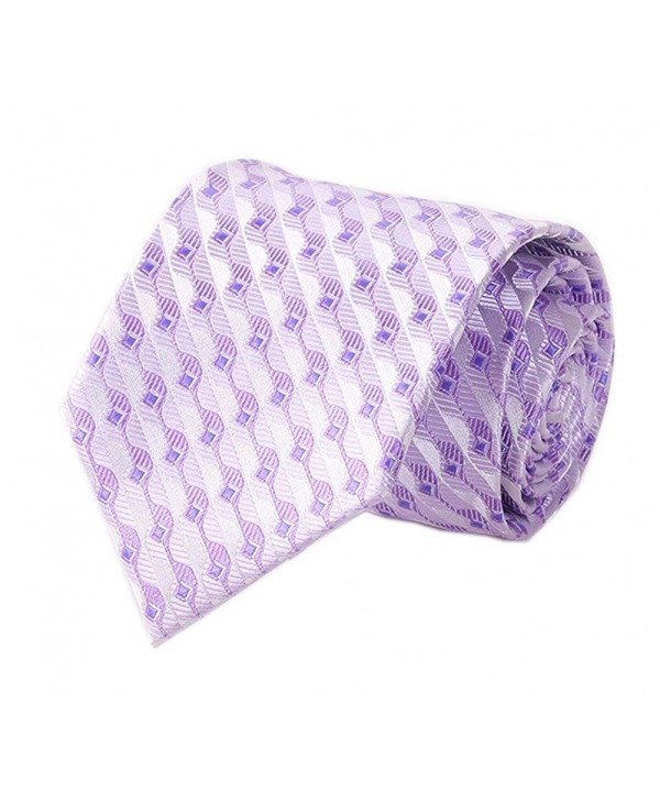 Purple Geometry Regular Business Necktie