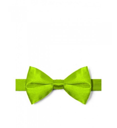 Lime Green Silk Pre Tied Bow