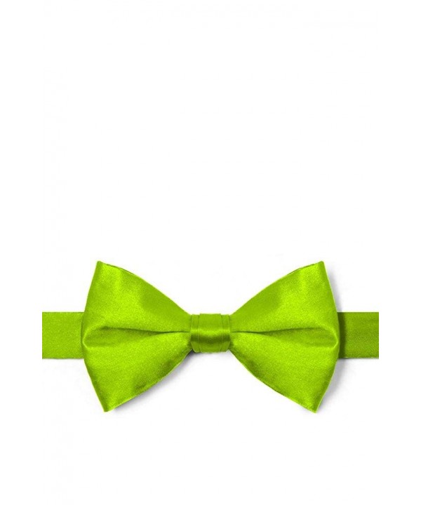 Lime Green Silk Pre Tied Bow