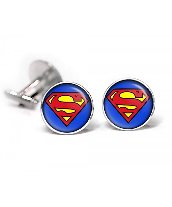 Classic Superman Cufflinks Justice Superhero