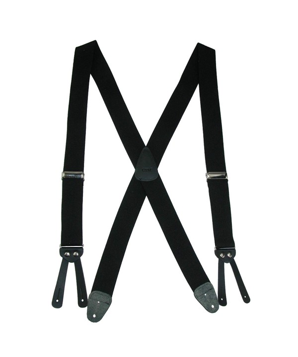 CTM Elastic X Back Button End Suspenders