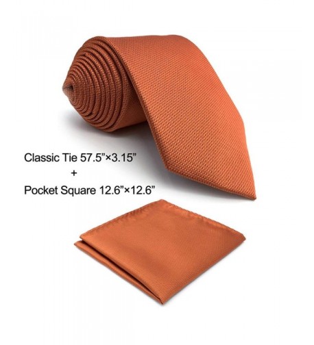 Shlax Solid Orange Neckties Business