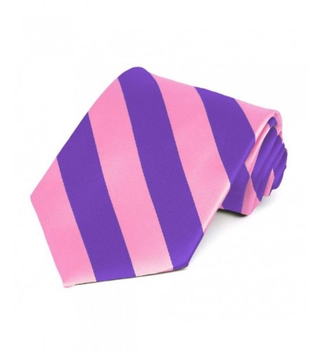 Pink and Purple Striped Tie