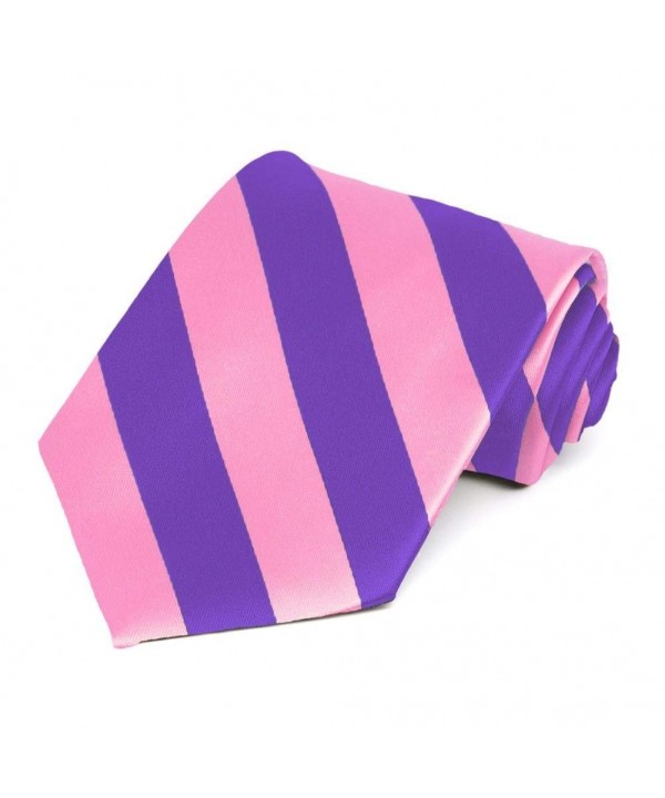 Pink and Purple Striped Tie