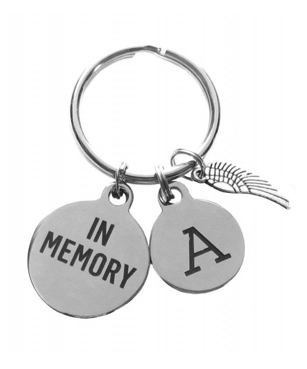 Custom Stainless Initial Memorial Keychain