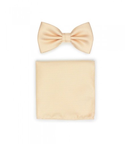Bows N Ties Pre Tied Pocket Micro Texture Apricot