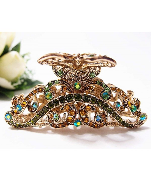 Green yellow Flowers Austrian Crystal Metal Green yellow Flowers Austrian Crystal Metal