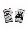 Totoro Fingerless Gloves Black White Size