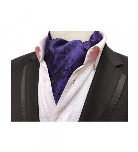 Elfeves Purple Paisley Cravat Fashion