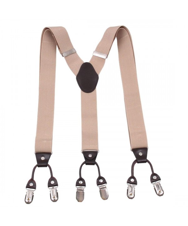 GUCHOL Suspenders Adjustable Strong Leather