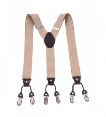 GUCHOL Suspenders Adjustable Strong Leather