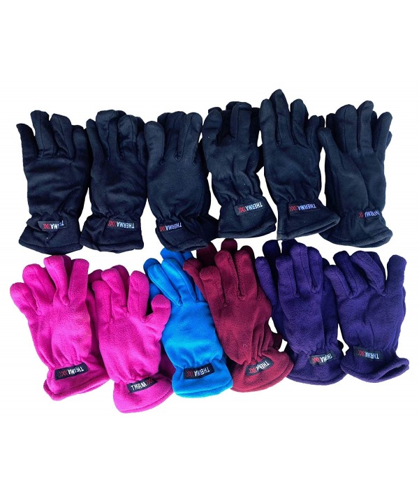 Womens Fleece Gloves Colorful Thermal