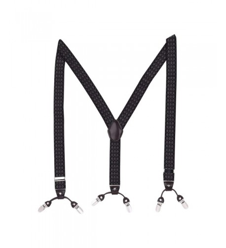 Suspenders Argyle Elastic Adjustable Casual