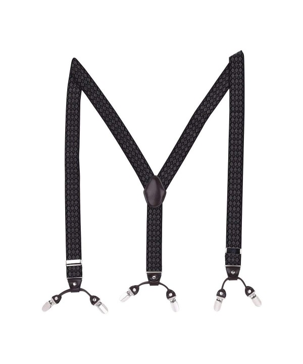 Suspenders Argyle Elastic Adjustable Casual
