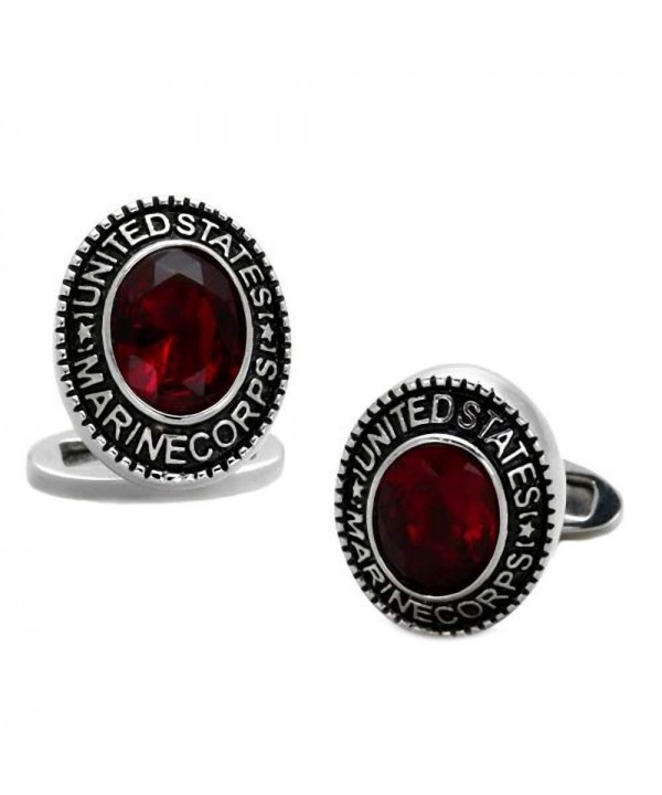 Marines Simulated Marine Cufflinks Stainless