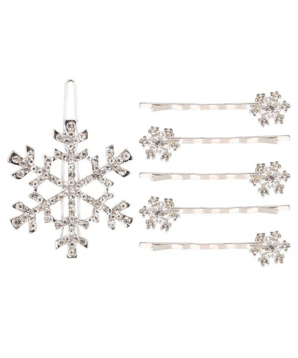 TOOGOO Accessory Rhinestone Snowflake Hairclip