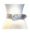 Wide Metalllic Braid Belt Silver
