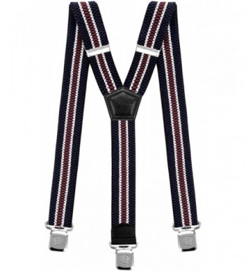 Decalen Suspenders Strong Braces Maroon
