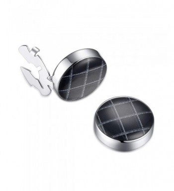 BUTTONCUFF Navy Check Button Covers