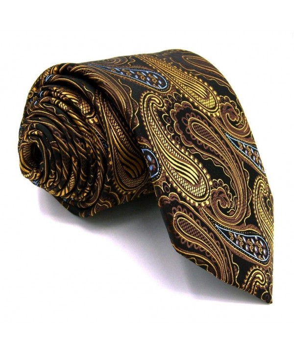 Shlax Paisley Neckties Yellow Designer