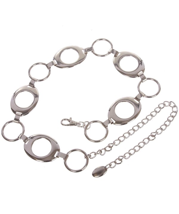 Womens Metal Circle Chain Silver
