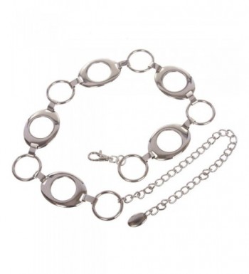 Womens Metal Circle Chain Silver