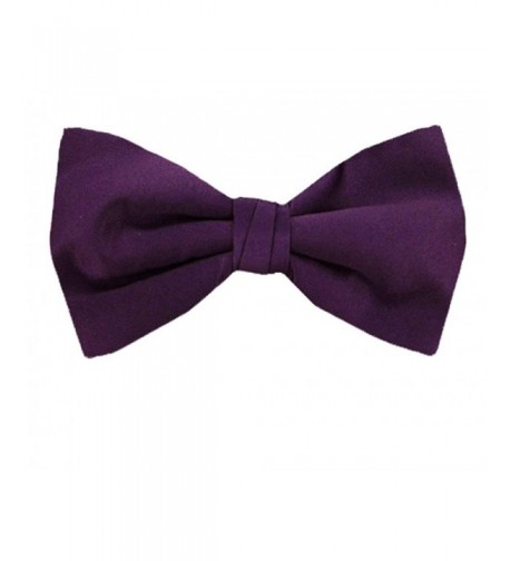 Eggplant Solid Pre Tied Bow