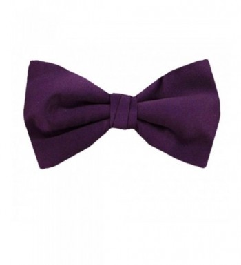 Eggplant Solid Pre Tied Bow