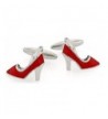 Red Stiletto Shoe Shaped Cufflinks