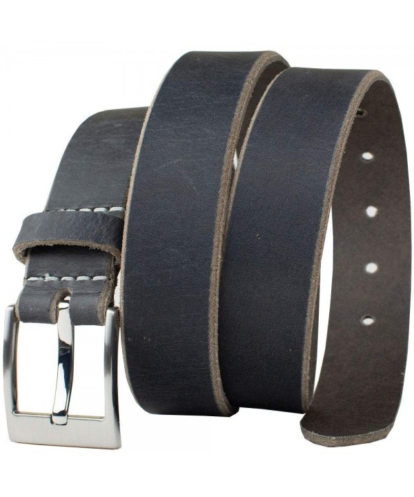Square Wide Distressed Leather Belt