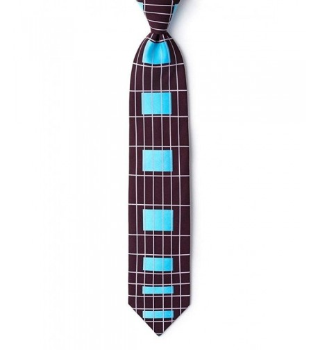 Brown Microfiber Guitar Fretboard Necktie