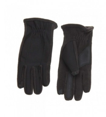 Isotoner Mens SmarTouch Stitched Gloves Black L