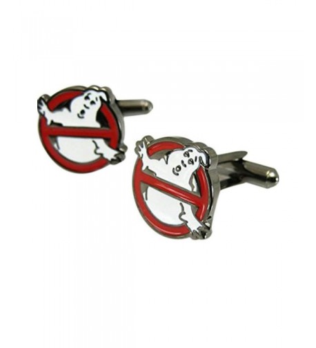 White and Red Ghostbusters Cufflinks