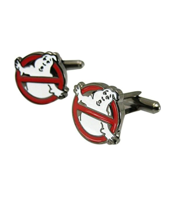 White and Red Ghostbusters Cufflinks