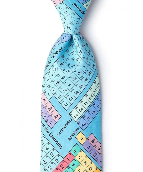 Periodic Table Blue Microfiber Tie