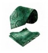 Alizeal Paisley Pocket Square Green