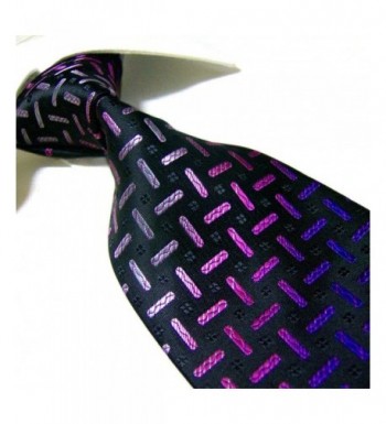 Extra Fashion Black Purple Necktie