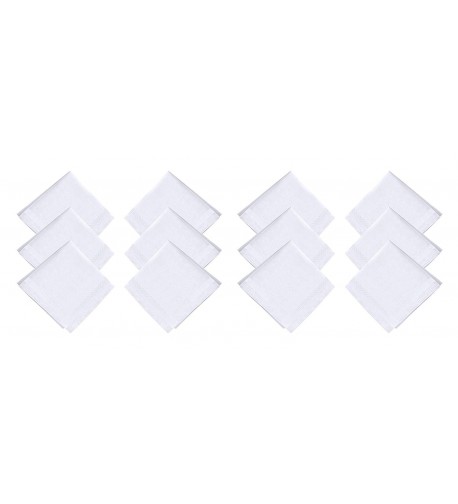 JFL Cotton White Handkerchiefs Pieces