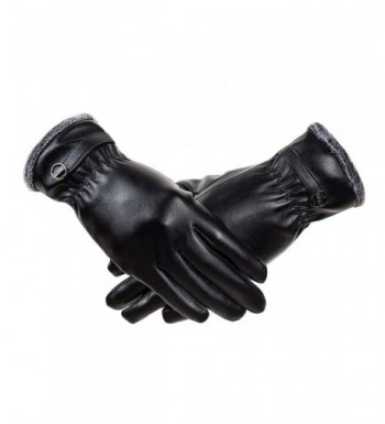 RYOMI Winter Leather Gloves Fleece