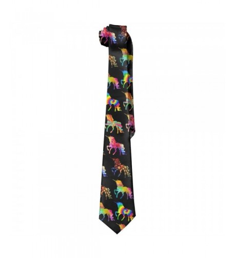 Unicorn Floral Necktie Skinny Neckwear