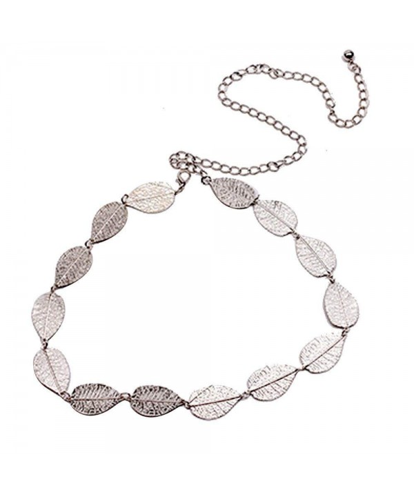 Aobiny Womens Fashion Leaves Silver