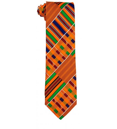 Kente Printed Necktie Handkerchief Set